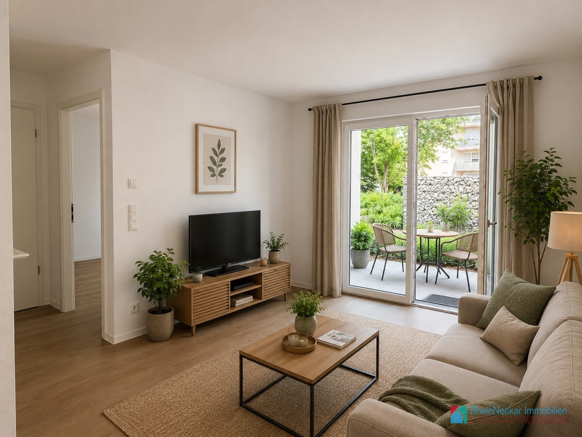 Visualisierung EG-Wohnung Wohnbereich